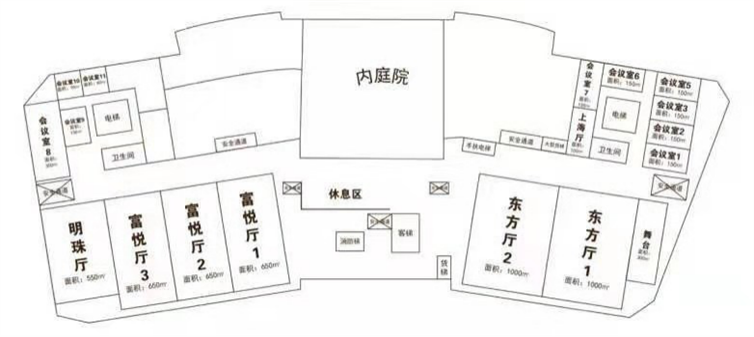 富悦大酒店三层平面图